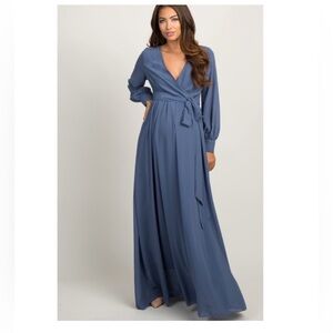 PinkBlush Chiffon Dress Maternity Large
